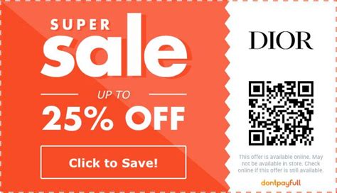 cupon descuento dior|dior beauty discount code.